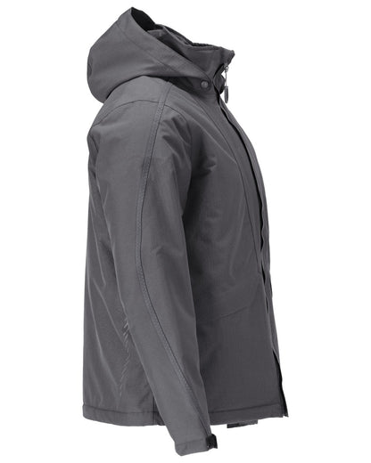 Stone Grey Coloured Mascot Workwear Mens Customized Breathable Winter Jacket on white background 