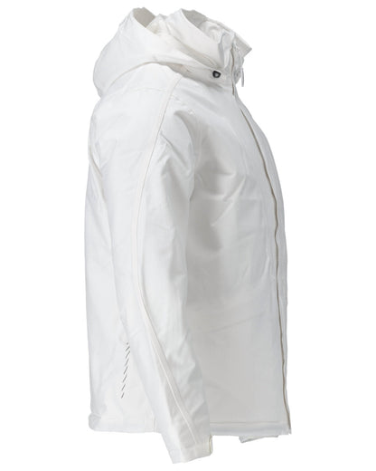 White Coloured Mascot Workwear Mens Customized Breathable Winter Jacket on white background 