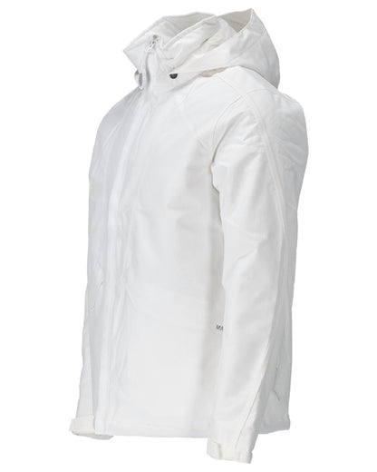 White Coloured Mascot Workwear Mens Customized Breathable Winter Jacket on white background 