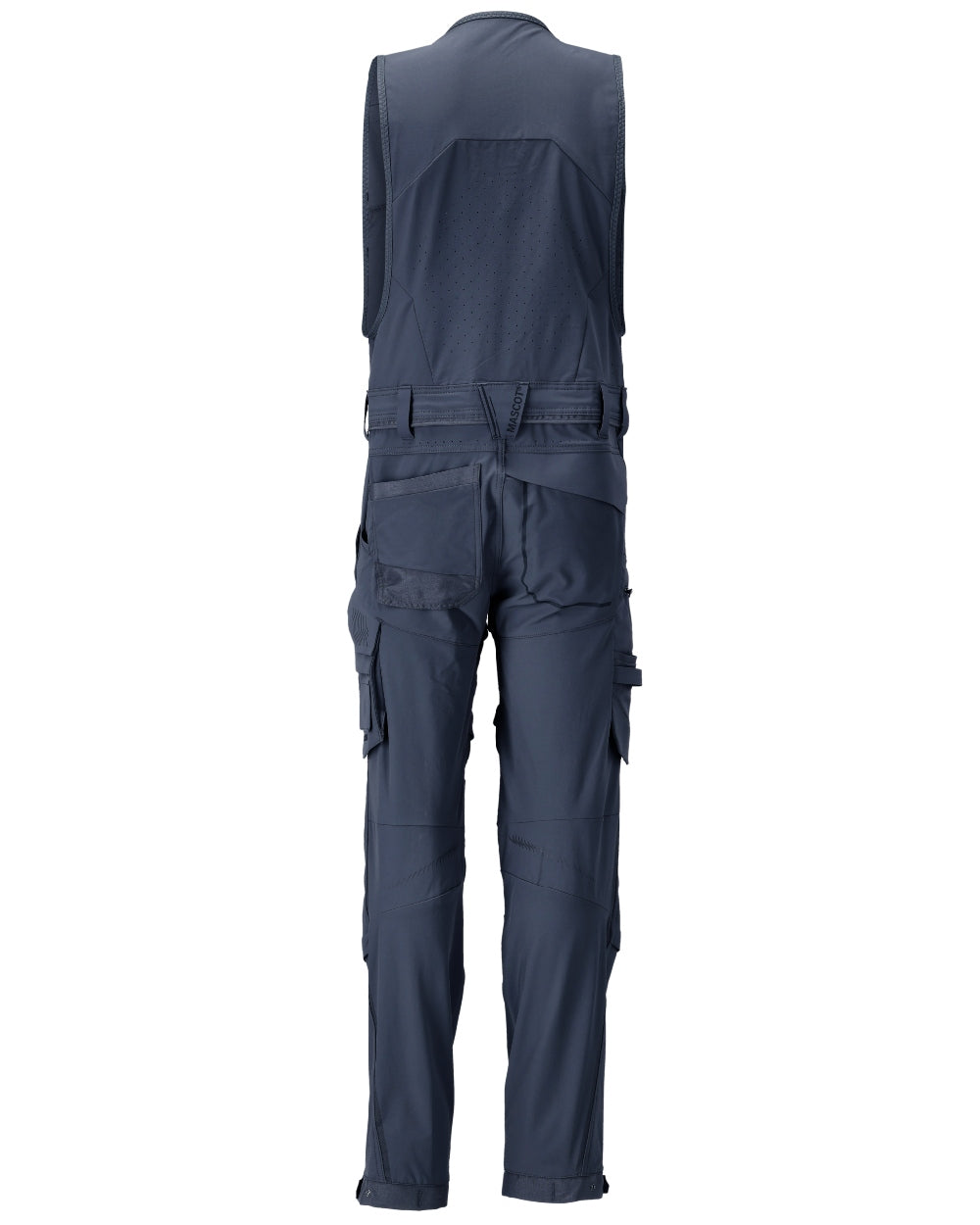 Dark Navy Coloured Mascot Workwear Mens Customized Combi Suit With Kneepad Pockets on white background 