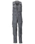 Stone Grey Coloured Mascot Workwear Mens Customized Combi Suit With Kneepad Pockets on white background 