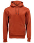Autumn Red Coloured Mascot Workwear Mens Customized Fleece Hoodie on white background 