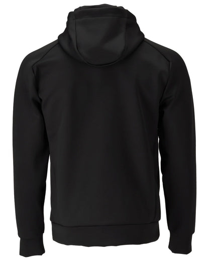 Black Coloured Mascot Workwear Mens Customized Fleece Hoodie on white background 