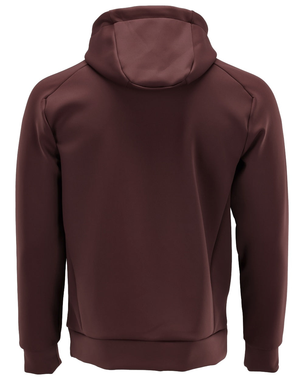 Bordeaux Coloured Mascot Workwear Mens Customized Fleece Hoodie on white background 