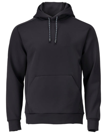 Dark Navy Coloured Mascot Workwear Mens Customized Fleece Hoodie on white background 