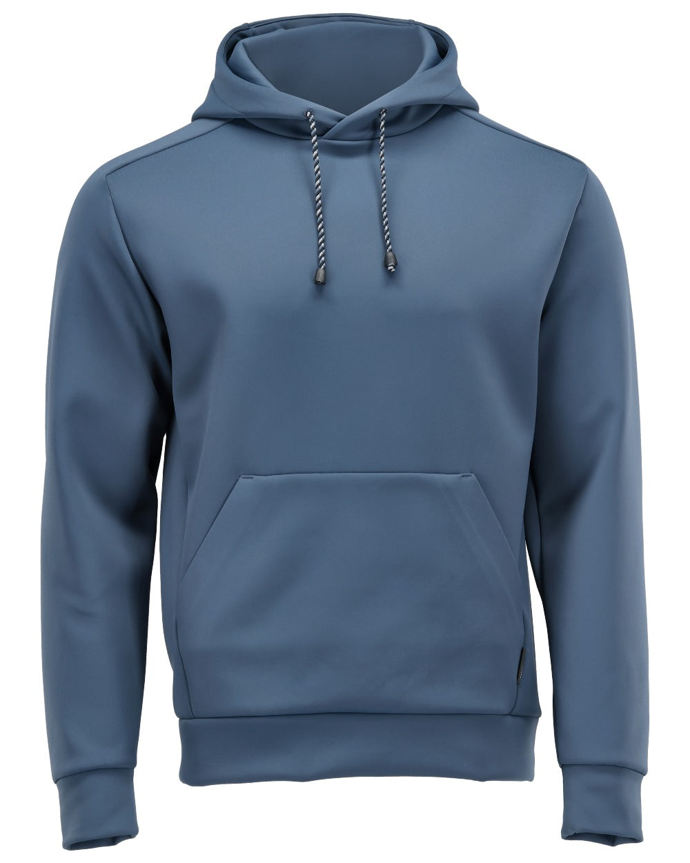 Stone Blue Coloured Mascot Workwear Mens Customized Fleece Hoodie on white background 