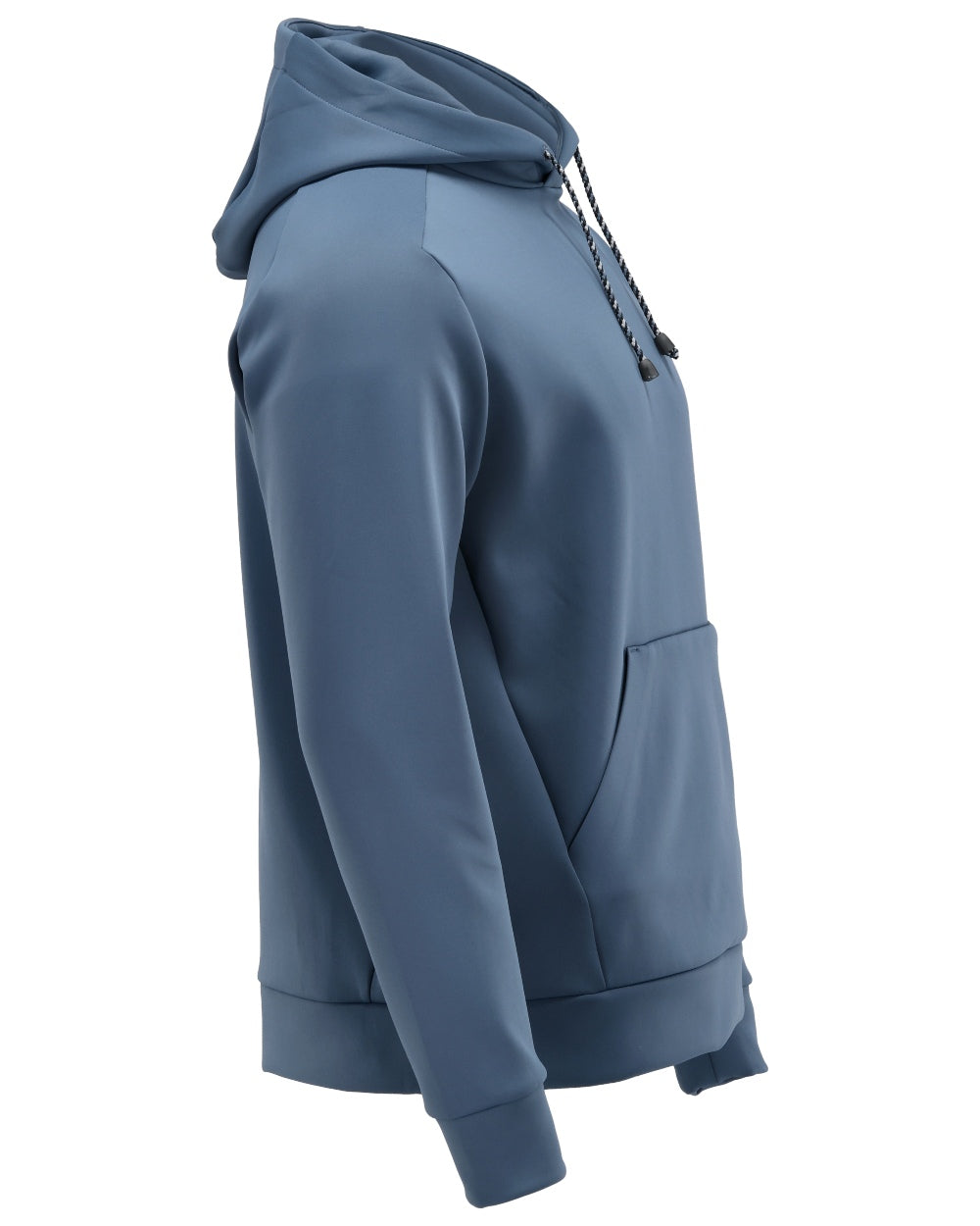 Stone Blue Coloured Mascot Workwear Mens Customized Fleece Hoodie on white background 