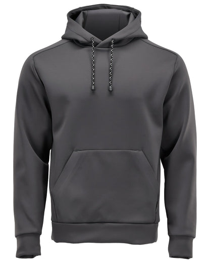 Stone Grey Coloured Mascot Workwear Mens Customized Fleece Hoodie on white background 