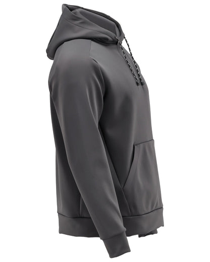 Stone Grey Coloured Mascot Workwear Mens Customized Fleece Hoodie on white background 