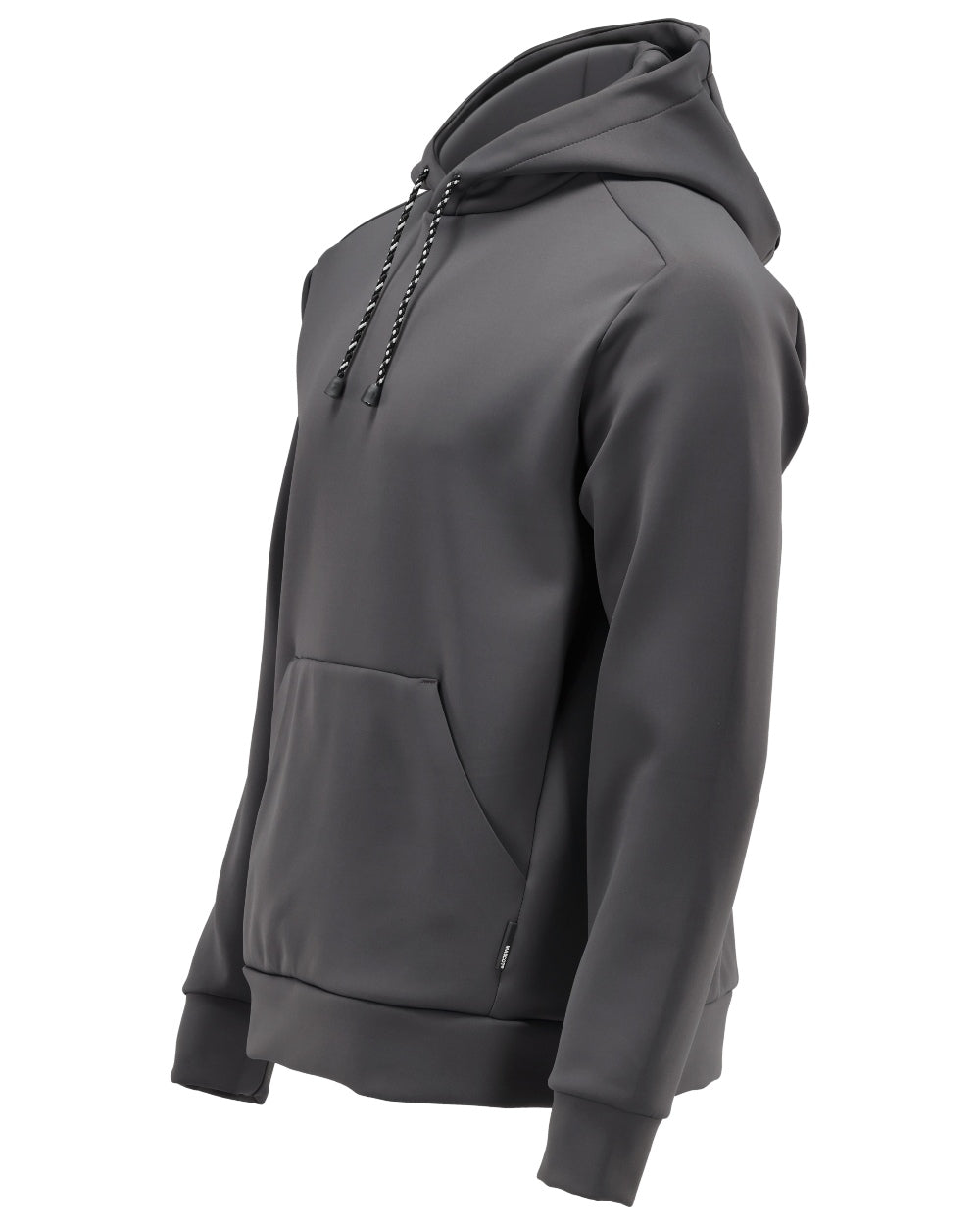 Stone Grey Coloured Mascot Workwear Mens Customized Fleece Hoodie on white background 