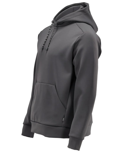 Stone Grey Coloured Mascot Workwear Mens Customized Fleece Hoodie on white background 