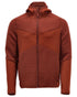 Autumn Red Coloured Mascot Workwear Mens Customized Fleece Hoodie With Zipper on white background 
