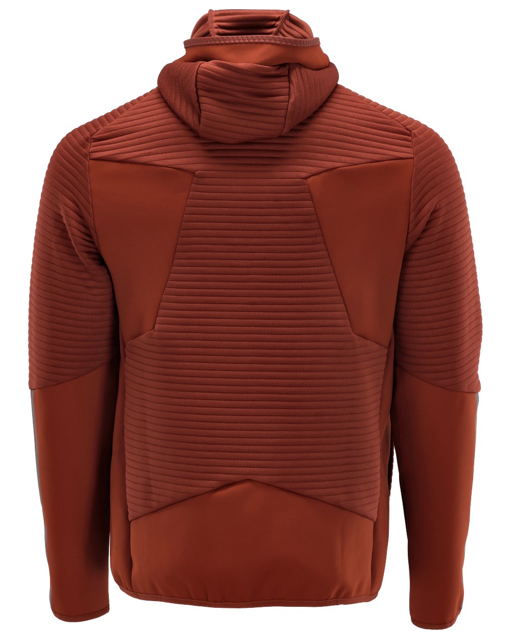Autumn Red Coloured Mascot Workwear Mens Customized Fleece Hoodie With Zipper on white background 