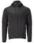 Black Coloured Mascot Workwear Mens Customized Fleece Hoodie With Zipper on white background 