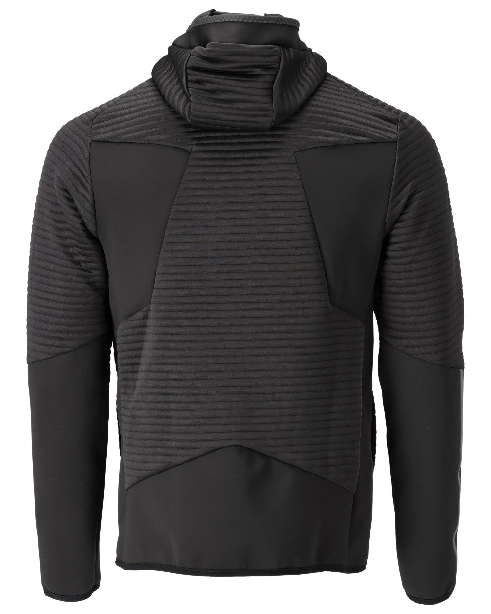 Black Coloured Mascot Workwear Mens Customized Fleece Hoodie With Zipper on white background 