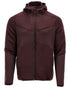 Bordeaux Coloured Mascot Workwear Mens Customized Fleece Hoodie With Zipper on white background 