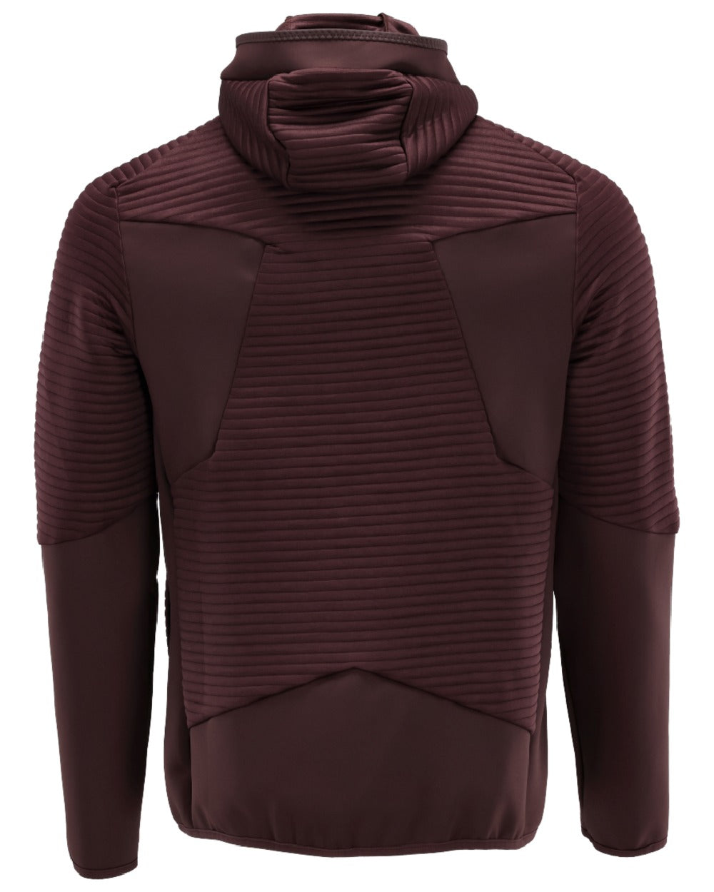 Bordeaux Coloured Mascot Workwear Mens Customized Fleece Hoodie With Zipper on white background 