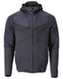 Dark Navy Coloured Mascot Workwear Mens Customized Fleece Hoodie With Zipper on white background 