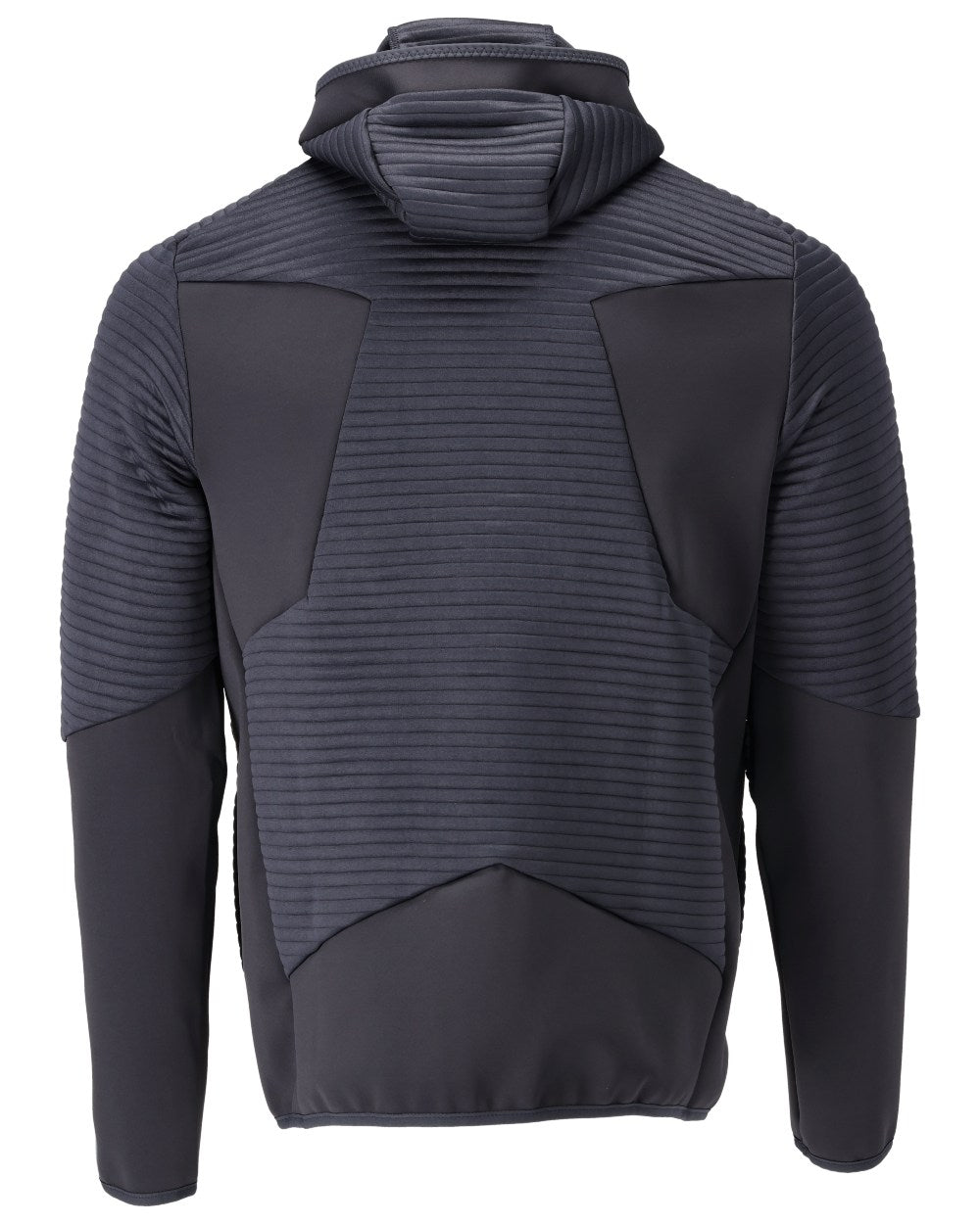 Dark Navy Coloured Mascot Workwear Mens Customized Fleece Hoodie With Zipper on white background 
