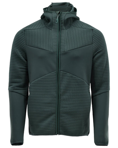 Forest Green Coloured Mascot Workwear Mens Customized Fleece Hoodie With Zipper on white background 