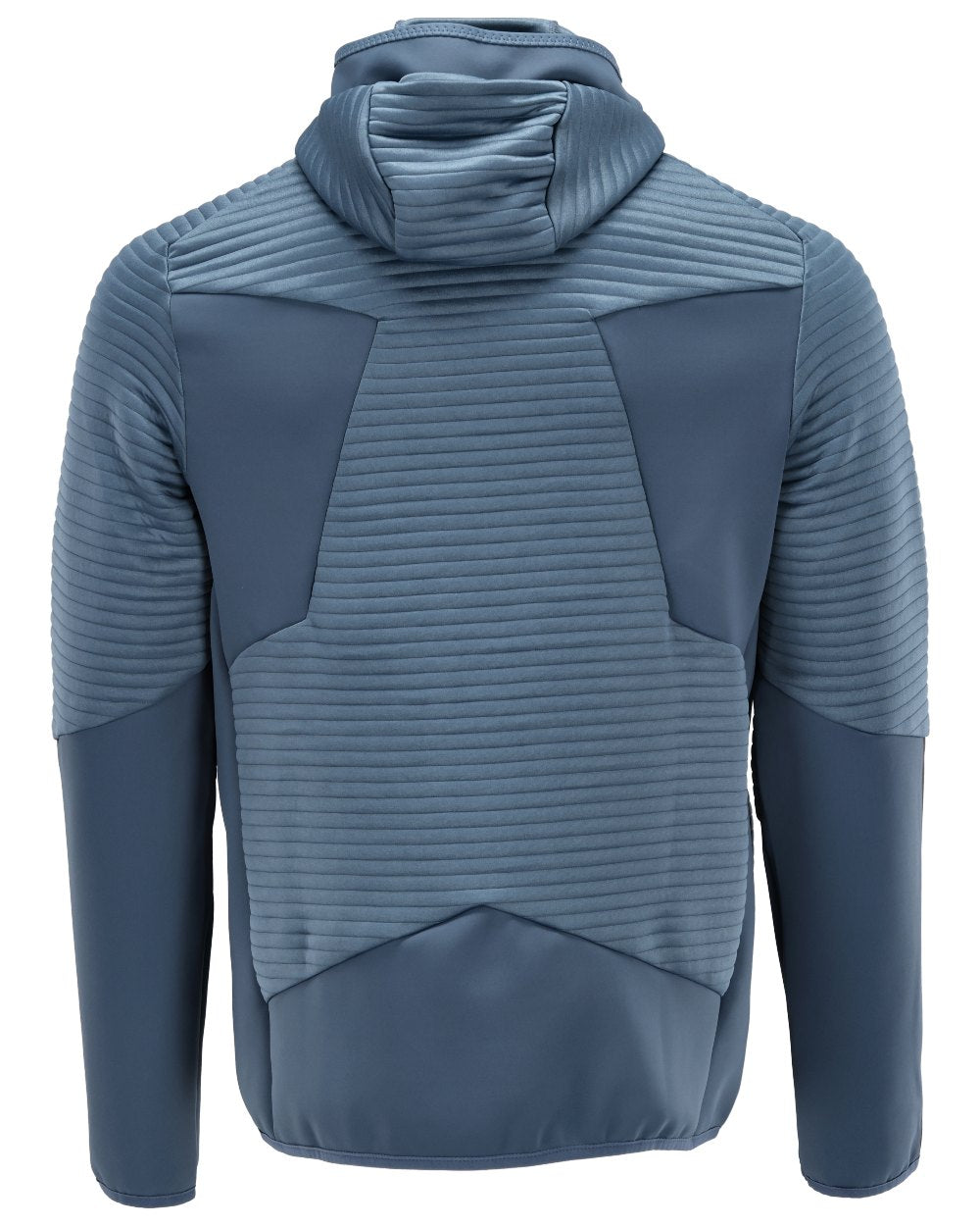 Stone Blue Coloured Mascot Workwear Mens Customized Fleece Hoodie With Zipper on white background 