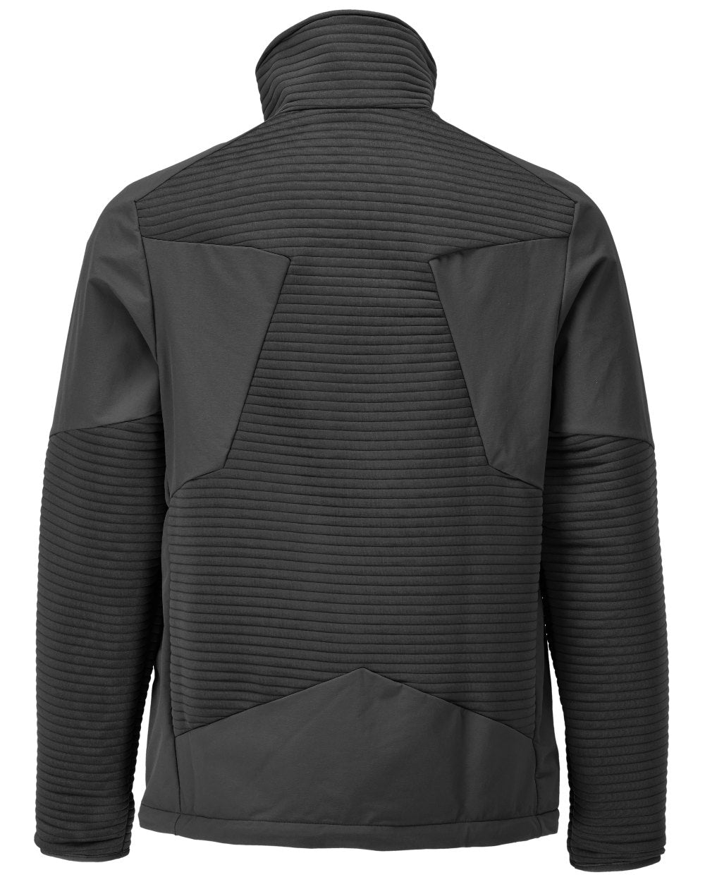 Black Coloured Mascot Workwear Mens Customized Fleece Jumper With Half Zip on white background 