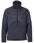 Dark Navy Coloured Mascot Workwear Mens Customized Fleece Jumper With Half Zip on white background 