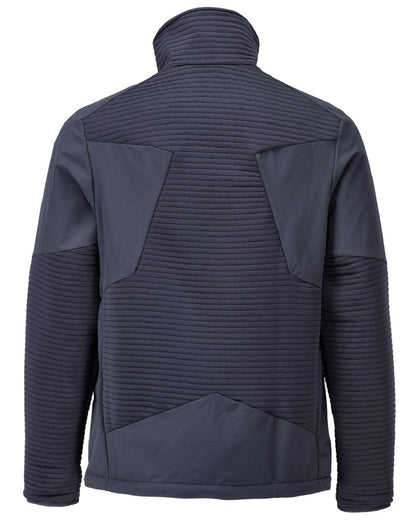 Dark Navy Coloured Mascot Workwear Mens Customized Fleece Jumper With Half Zip on white background 
