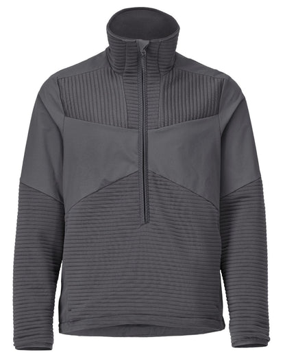 Stone Grey Coloured Mascot Workwear Mens Customized Fleece Jumper With Half Zip on white background 