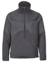 Stone Grey Coloured Mascot Workwear Mens Customized Fleece Jumper With Half Zip on white background 