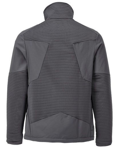 Stone Grey Coloured Mascot Workwear Mens Customized Fleece Jumper With Half Zip on white background 
