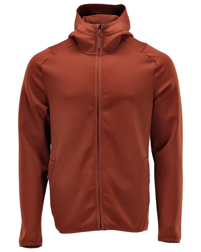 Autumn Red Coloured Mascot Workwear Mens Customized Fleece Jumper With Hood on white background 
