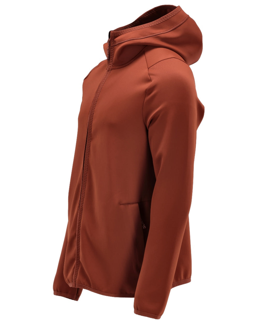 Autumn Red Coloured Mascot Workwear Mens Customized Fleece Jumper With Hood on white background 