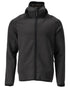 Black Coloured Mascot Workwear Mens Customized Fleece Jumper With Hood on white background 