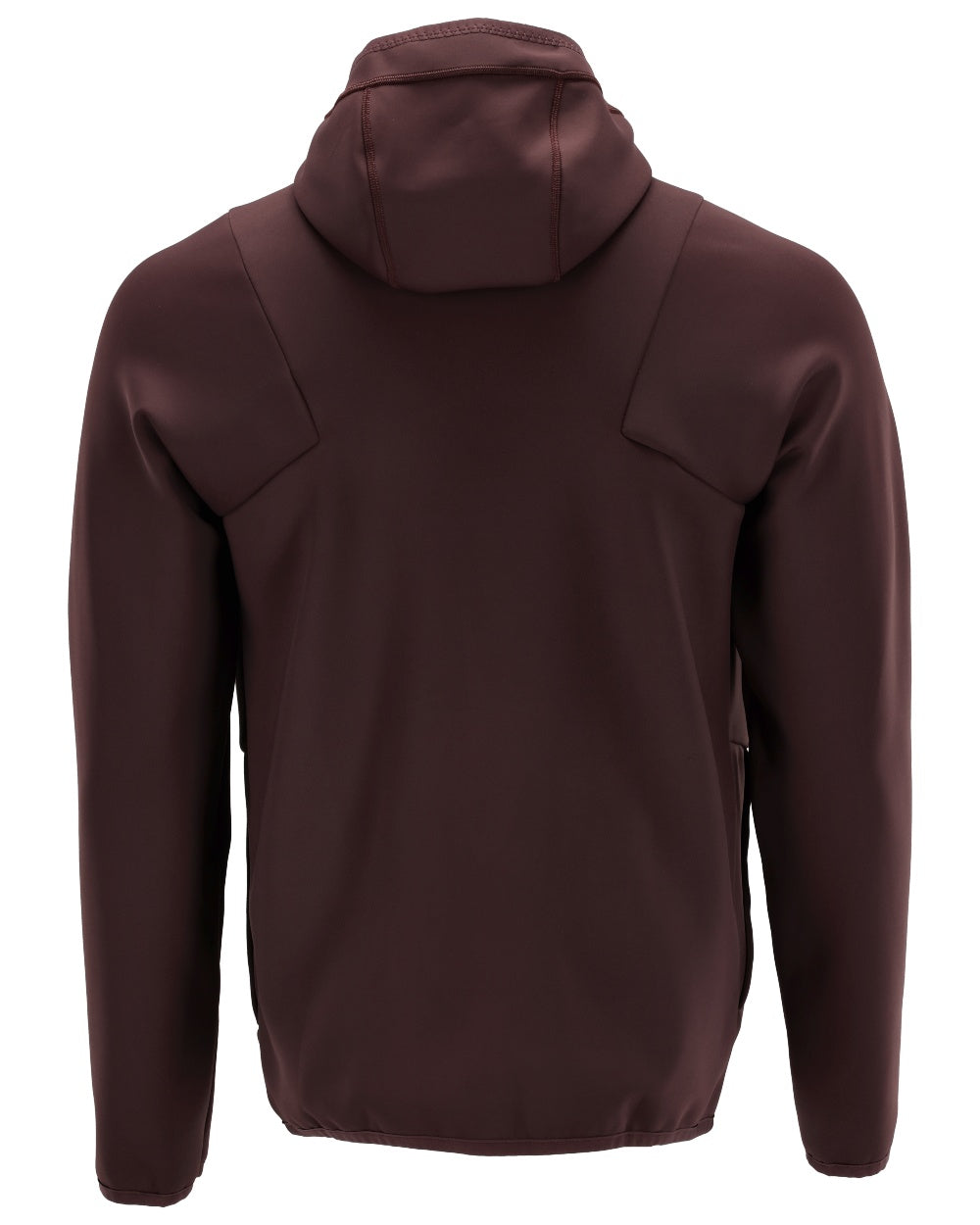 Bordeaux Coloured Mascot Workwear Mens Customized Fleece Jumper With Hood on white background 