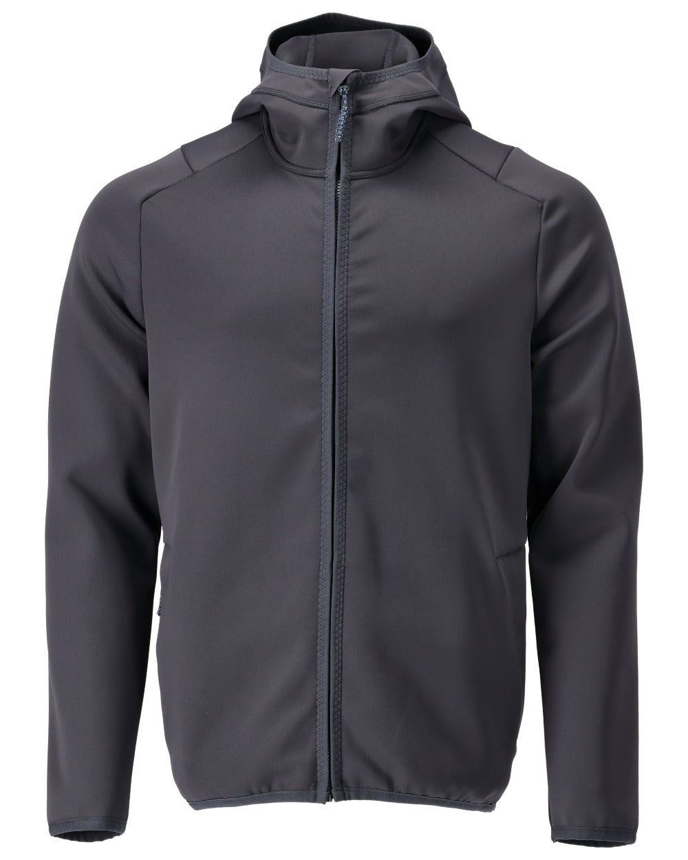 Dark Navy Coloured Mascot Workwear Mens Customized Fleece Jumper With Hood on white background 