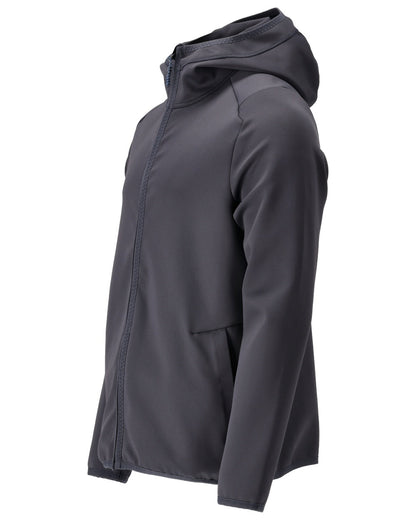 Dark Navy Coloured Mascot Workwear Mens Customized Fleece Jumper With Hood on white background 