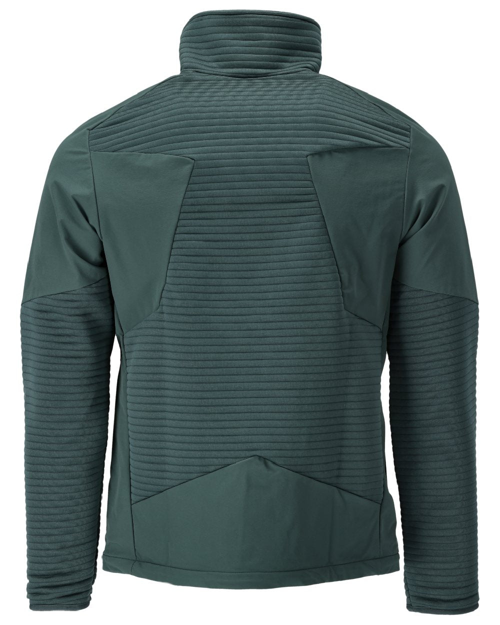 Forest Green Coloured Mascot Workwear Mens Customized Fleece Jumper With Zipper And Lining on white background 