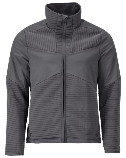 Stone Grey Coloured Mascot Workwear Mens Customized Fleece Jumper With Zipper And Lining on white background 