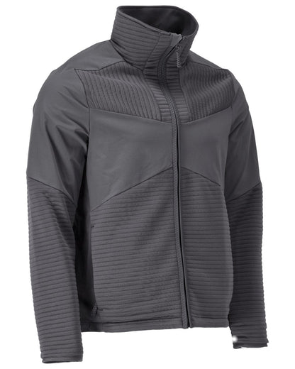 Stone Grey Coloured Mascot Workwear Mens Customized Fleece Jumper With Zipper And Lining on white background 