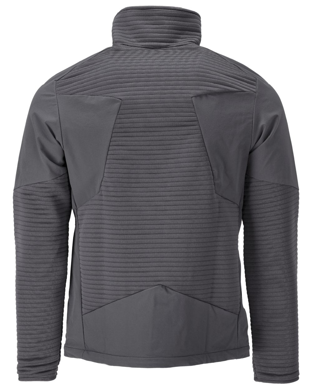 Stone Grey Coloured Mascot Workwear Mens Customized Fleece Jumper With Zipper And Lining on white background 