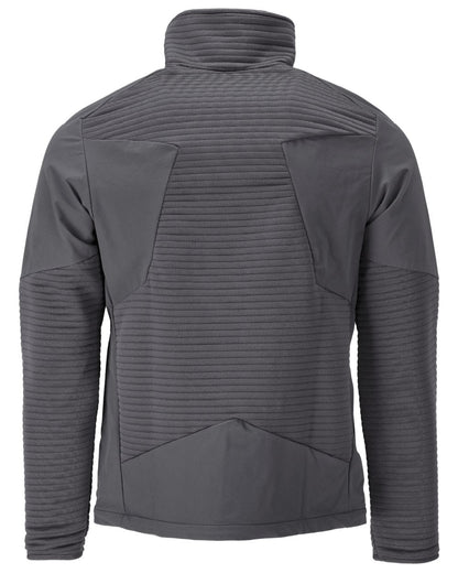 Stone Grey Coloured Mascot Workwear Mens Customized Fleece Jumper With Zipper And Lining on white background 