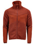 Autumn Red Coloured Mascot Workwear Mens Customized Fleece Jumper With Zipper on white background 
