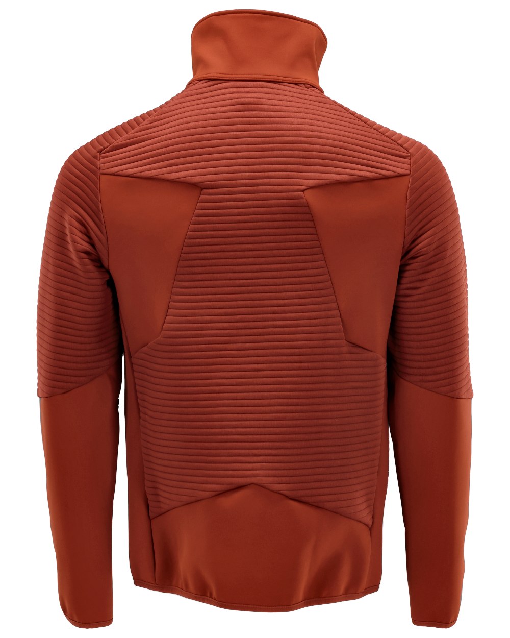 Autumn Red Coloured Mascot Workwear Mens Customized Fleece Jumper With Zipper on white background 