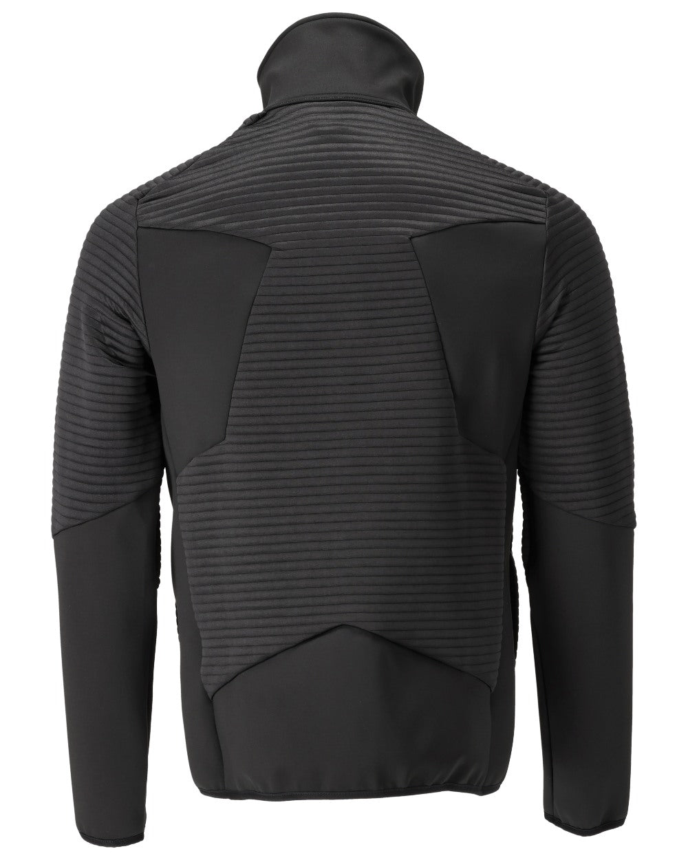 Black Coloured Mascot Workwear Mens Customized Fleece Jumper With Zipper on white background 