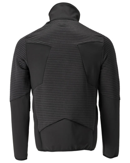 Black Coloured Mascot Workwear Mens Customized Fleece Jumper With Zipper on white background 