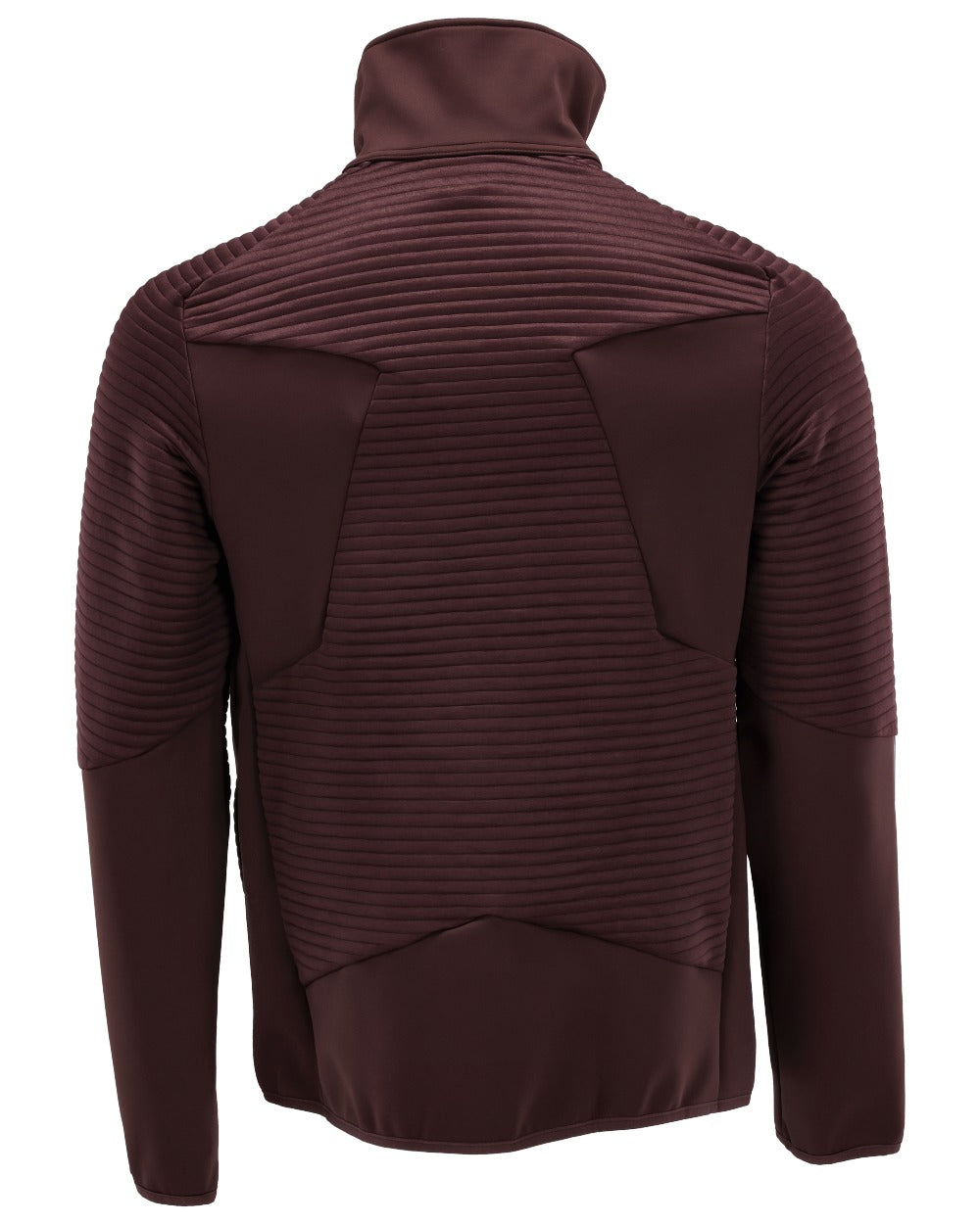 Bordeaux Coloured Mascot Workwear Mens Customized Fleece Jumper With Zipper on white background 