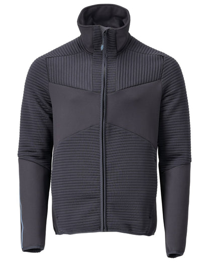 Dark Navy Coloured Mascot Workwear Mens Customized Fleece Jumper With Zipper on white background 