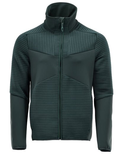 Forest Green Coloured Mascot Workwear Mens Customized Fleece Jumper With Zipper on white background 