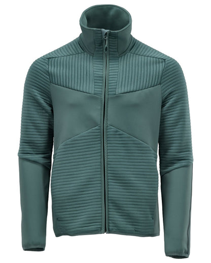 Light Forest Green Coloured Mascot Workwear Mens Customized Fleece Jumper With Zipper on white background 